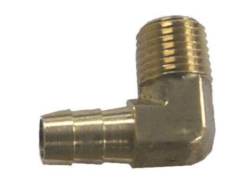 Raccord coudé 90° annelé - 1/4x10mm