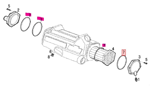 Joint torique d\'échangeur eau - YANMAR MARINE
