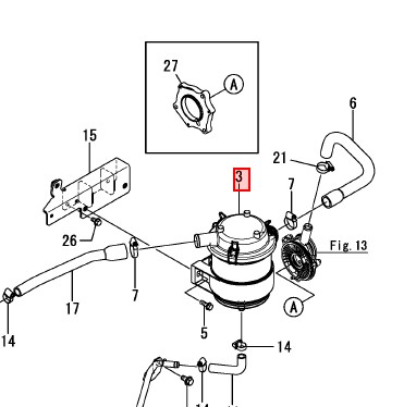 Filtre à air complet - YANMAR MARINE