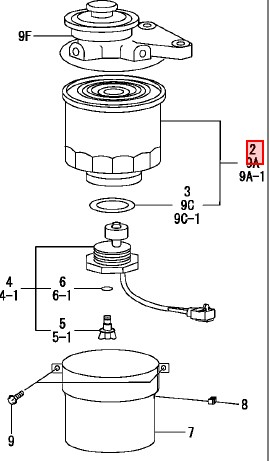 Filtre à gasoil - YANMAR MARINE