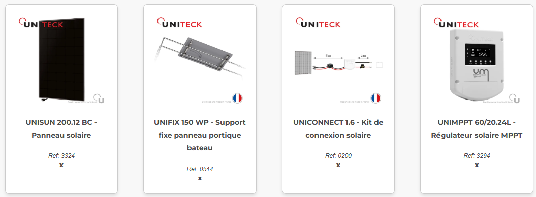 Kit Solaire - Portique - 200W - 12V - Back Contact - UNITECK