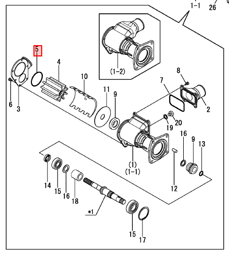 O-ring, end cover - YANMAR MARINE