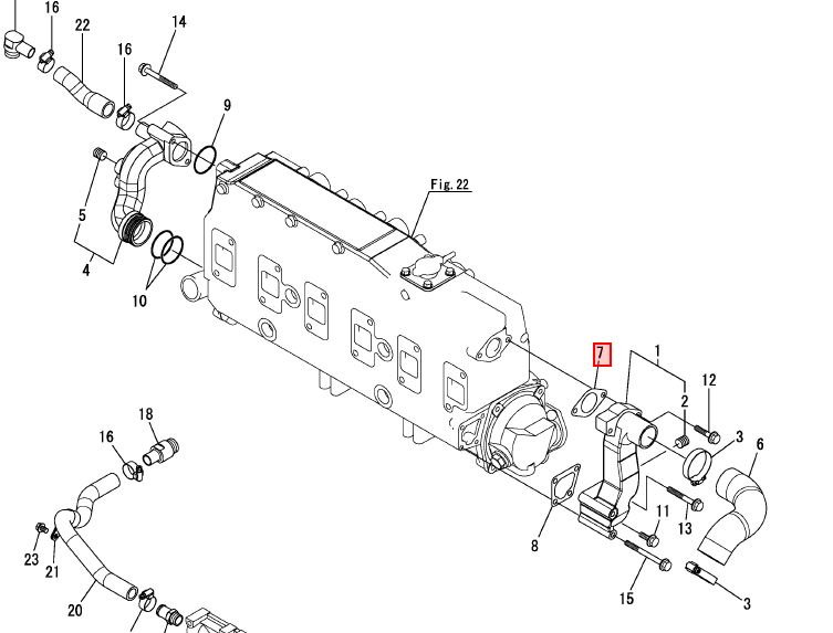 Gasket, Bend - YANMAR MARINE