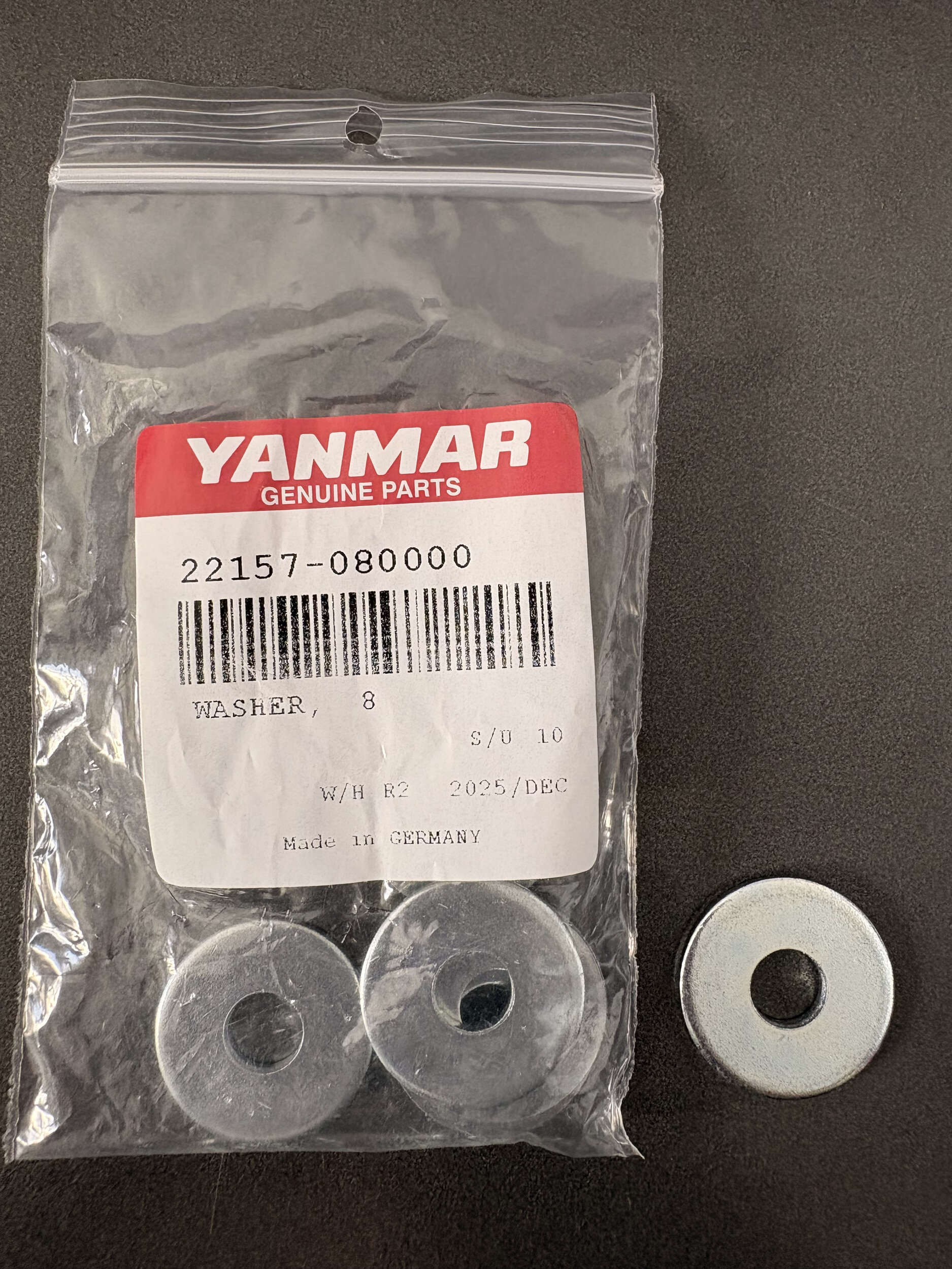 Washer, 8 - YANMAR MARINE