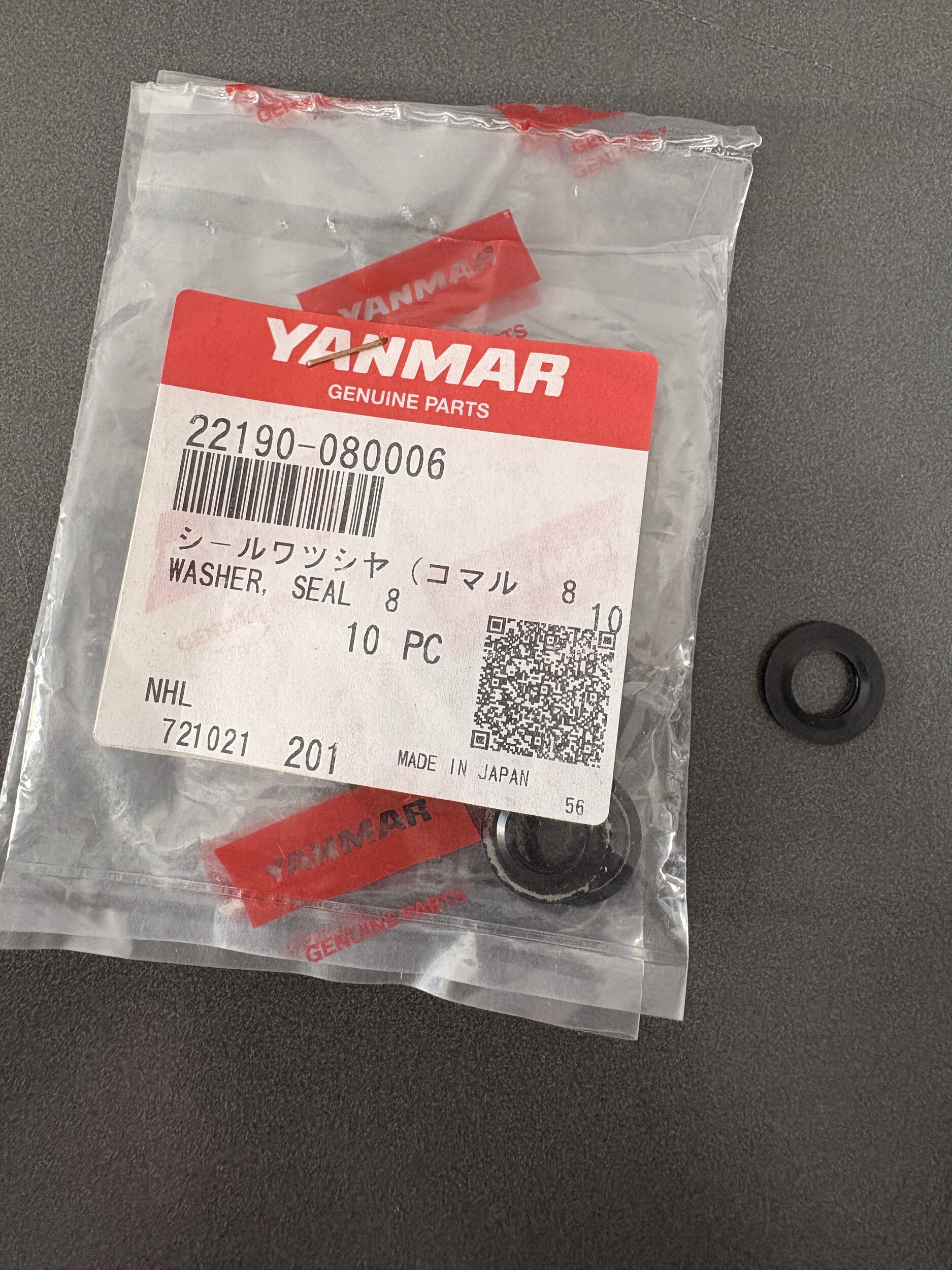 Washer seal, 8 - YANMAR MARINE