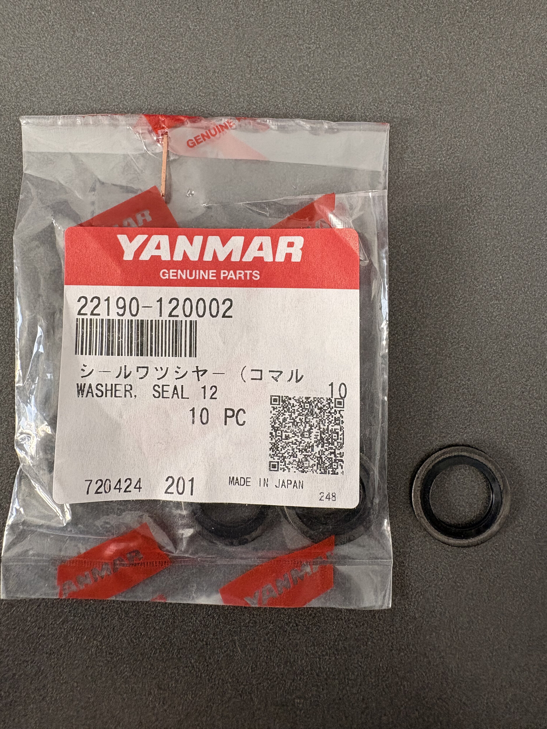 Washer seal, 12 - YANMAR MARINE