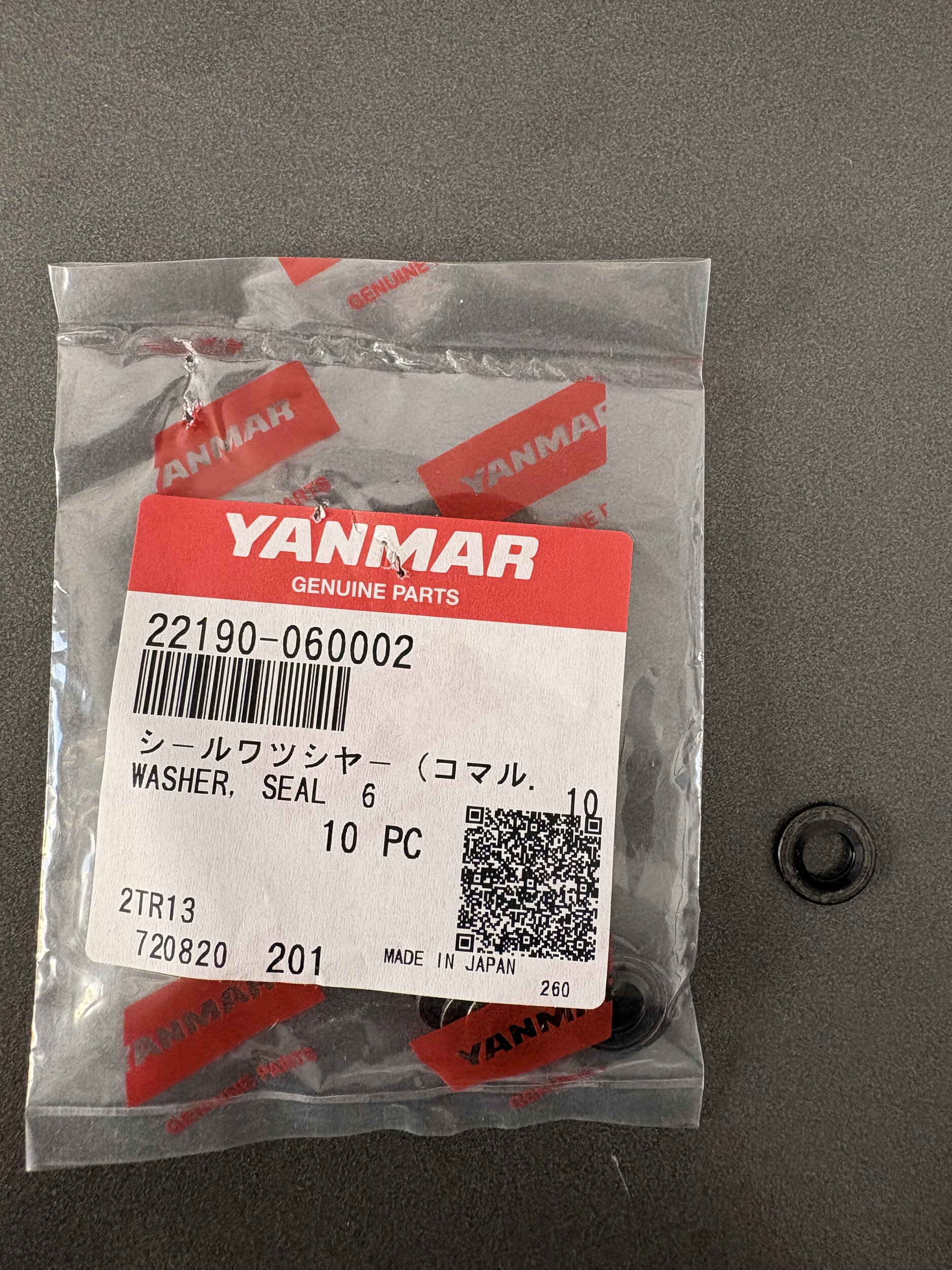 Washer seal, 6 - YANMAR MARINE