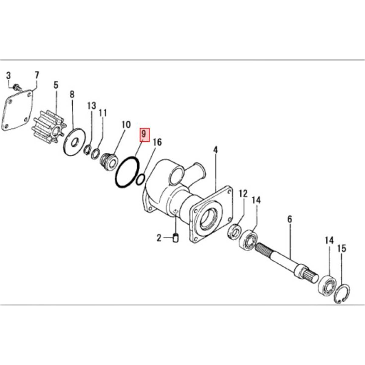 Joint de turbine - YANMAR MARINE