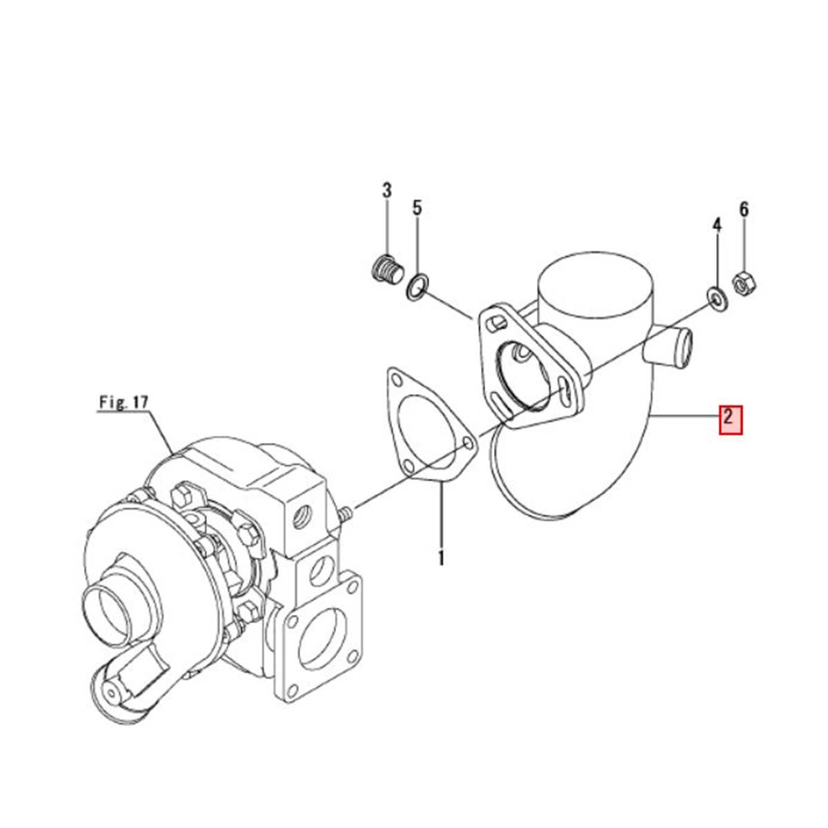 Coude Echappement - YANMAR MARINE