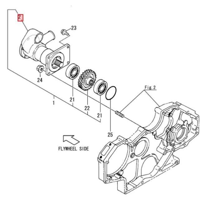 Pompe à eau de mer entière - YANMAR MARINE