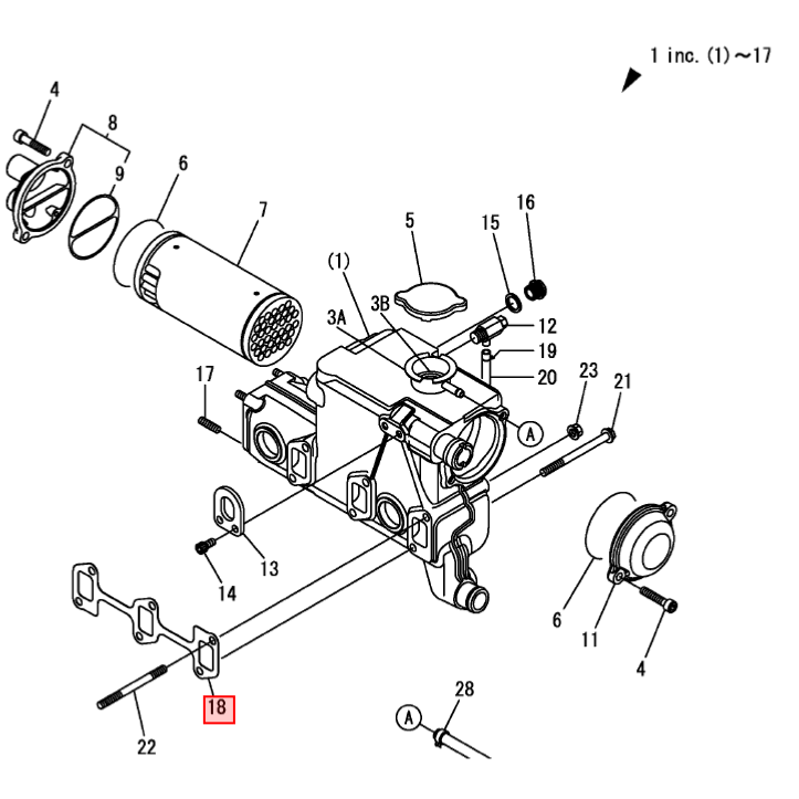 Joint de collecteur - YANMAR MARINE
