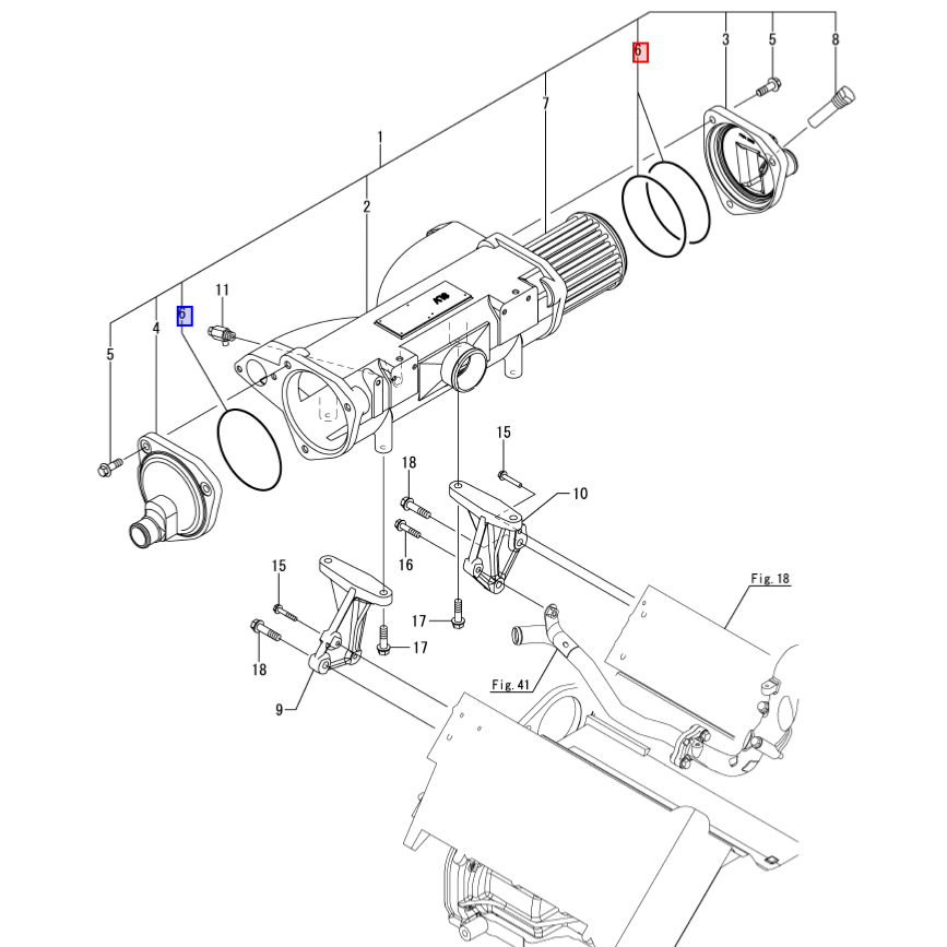 Joint torique d\'échangeur - YANMAR MARINE