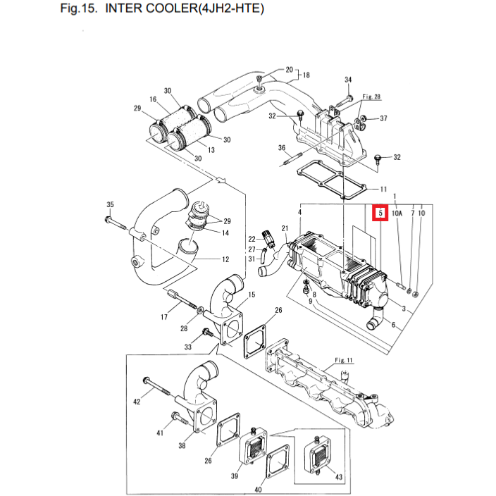 Joint échangeur - YANMAR MARINE