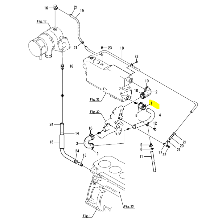 Durite eau douce - YANMAR MARINE