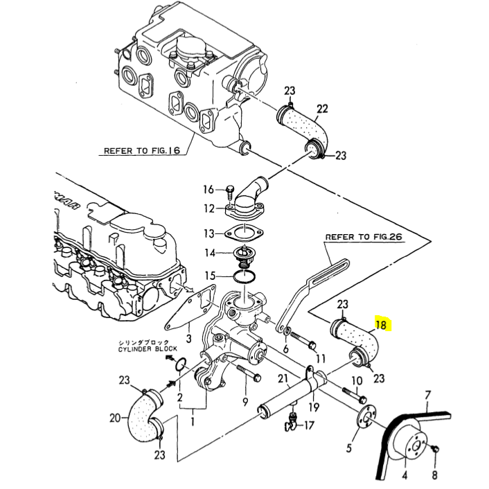 Durite eau douce - YANMAR MARINE