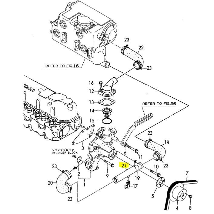 Durite eau douce - YANMAR MARINE
