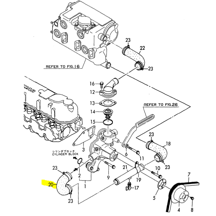 Durite eau douce - YANMAR MARINE