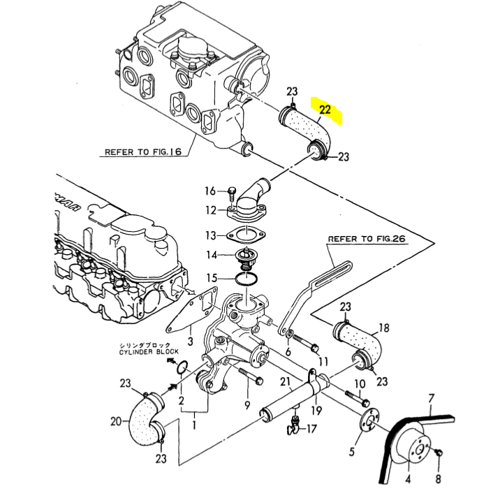 Durite eau douce - YANMAR MARINE