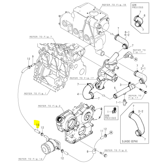 Durite eau douce - YANMAR MARINE