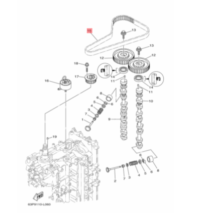 Courroie de distribution - YAMAHA