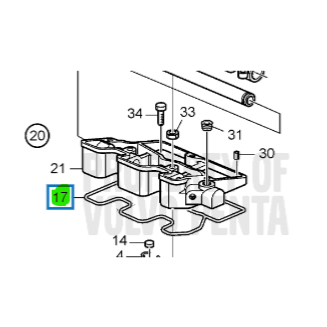 Joint de cache culbuteur - VOLVO PENTA