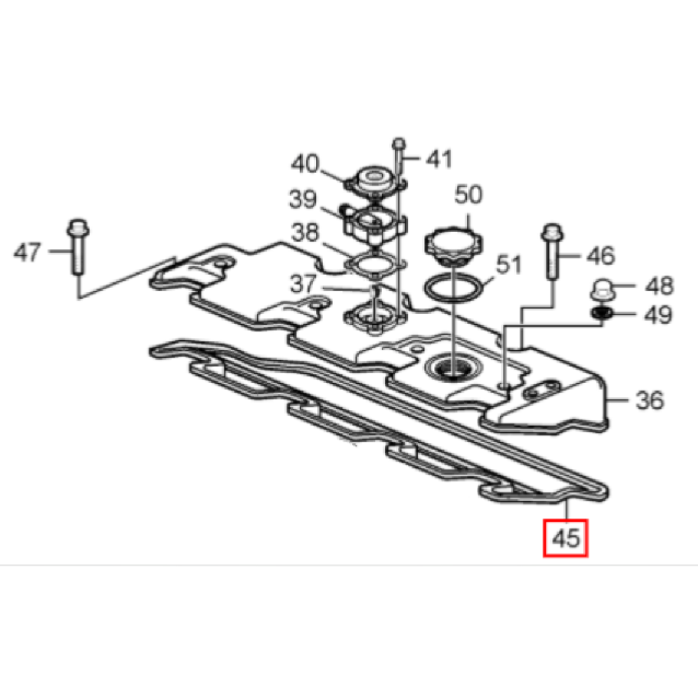 Joint de cache culbuteur - VOLVO PENTA