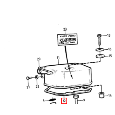 Joint de cache culbuteur - VOLVO PENTA