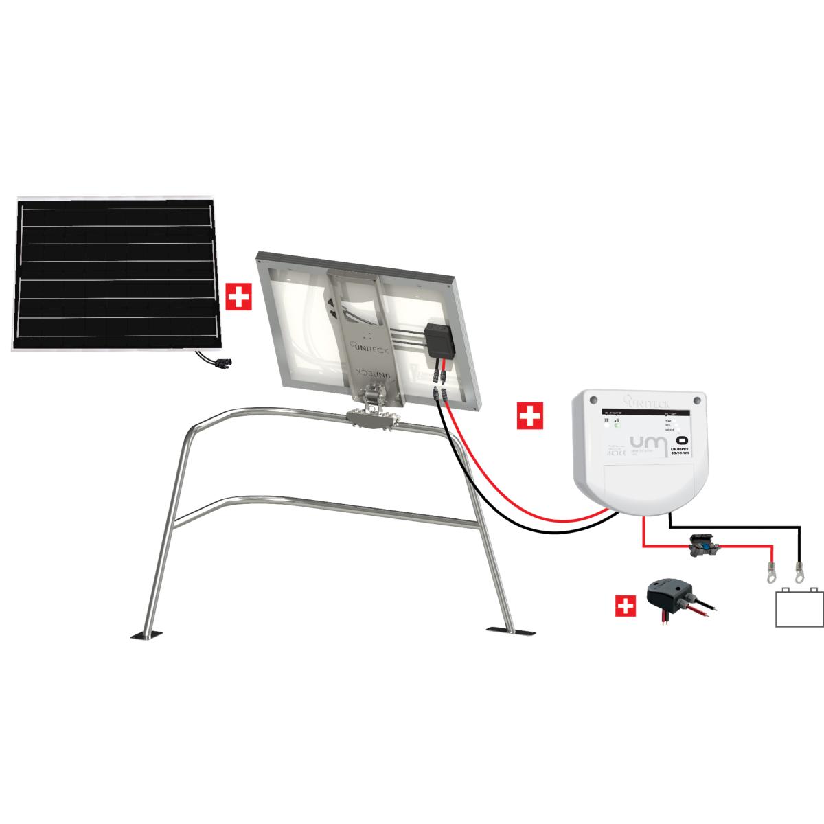 Kit Solaire - Balcon - 50W - 12V - Monocristallin - UNITECK