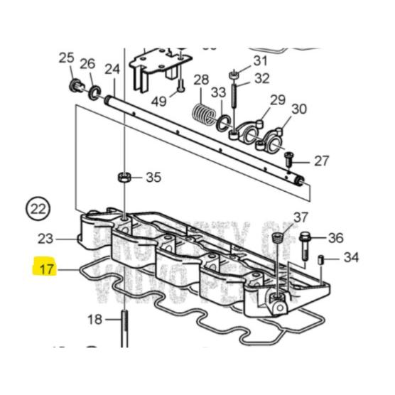 Joint de cache culbuteur - VOLVO PENTA