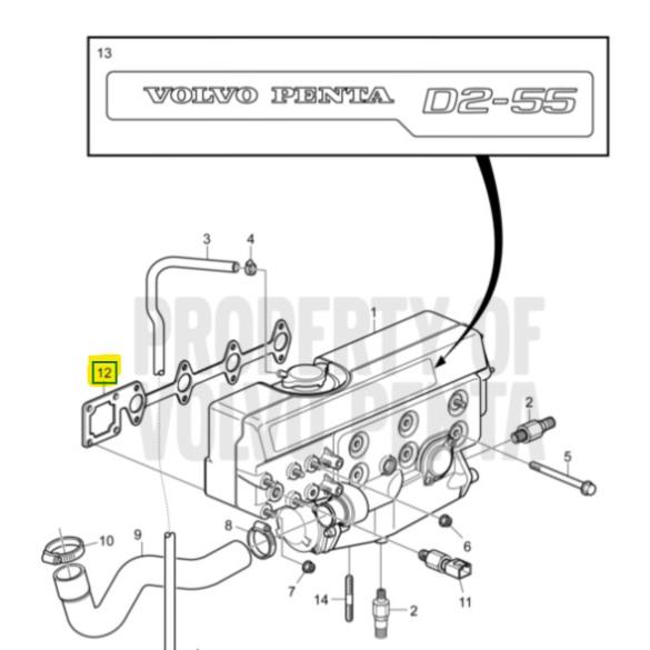Joint échangeur température - VOLVO PENTA