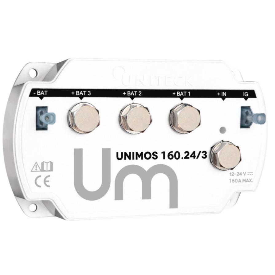UNIMOS 160.24/3 - Répartiteur de charge 160A 12/24V - 3 sorties - UNITECK