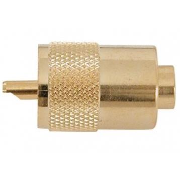 Connecteur PL 259 / 6 - mâle - plaqué or 24 carats