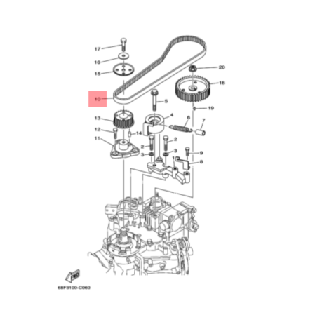 Courroie de distribution - YAMAHA