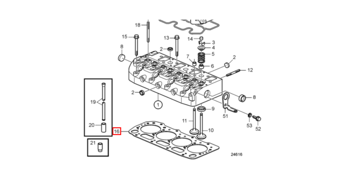Joint de Culasse moteur bateau Volvo D2-55 et D2-75