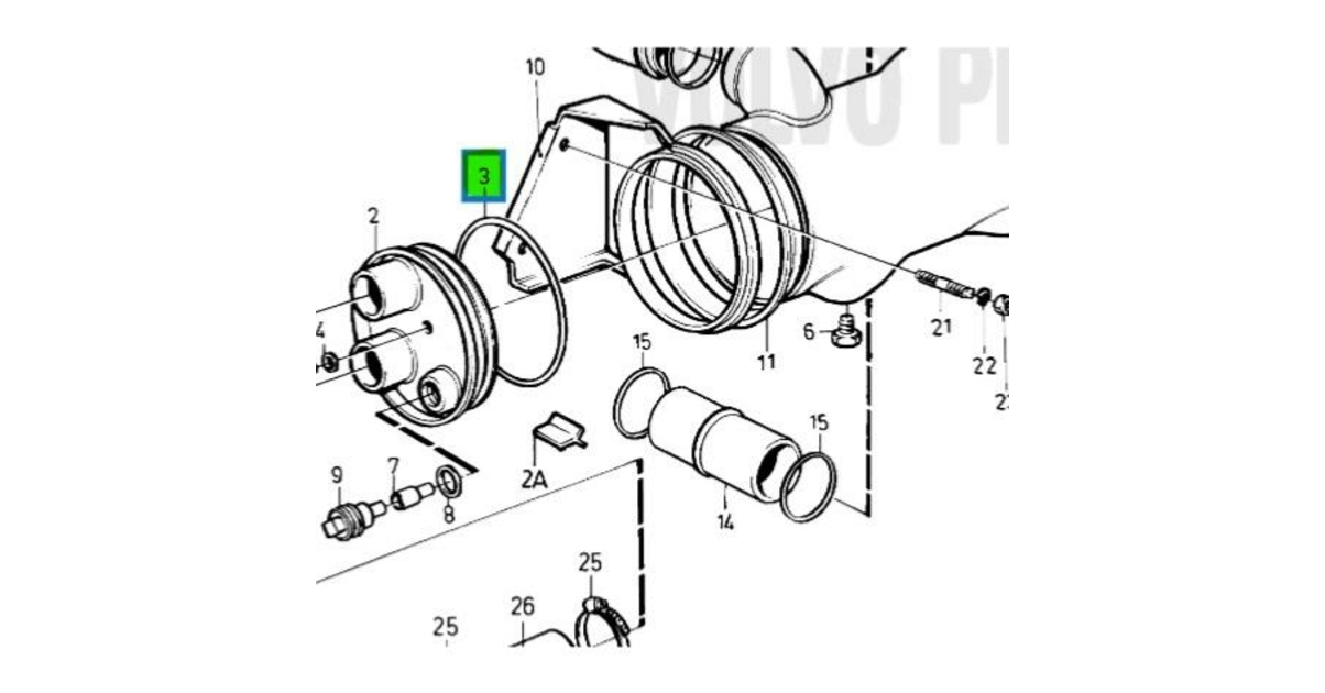 Kit Joints D'échappement Pour Volvo Penta MD27, MD29, MD32 – Réf 859140, 859114, 859144