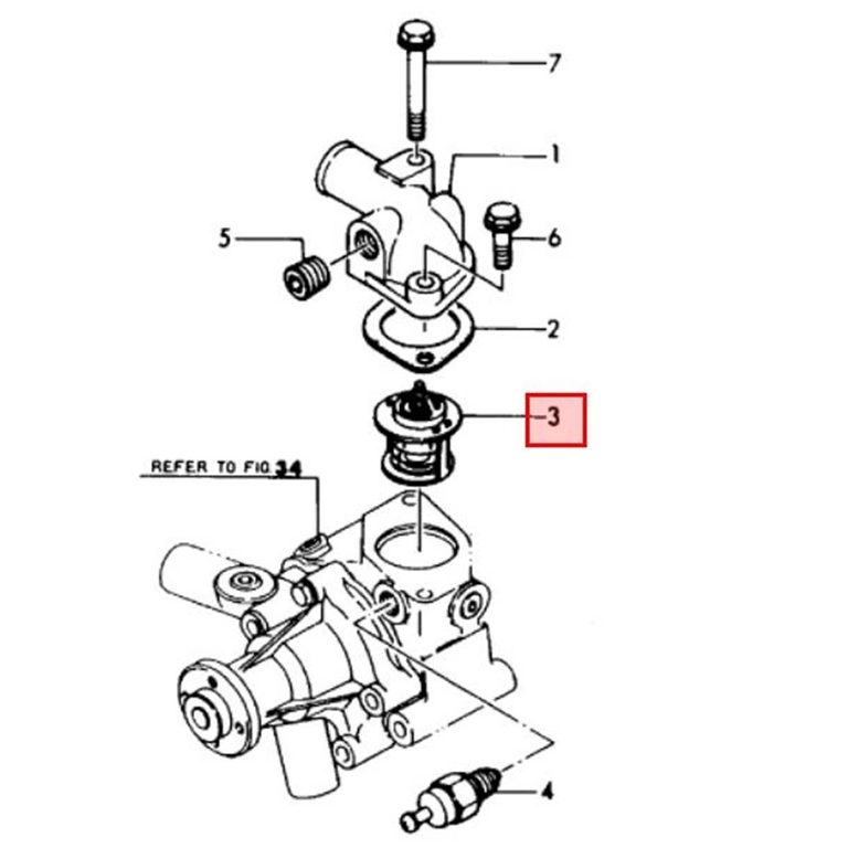 121750 -49800 71 ° Thermostat C pour moteur Yanmar 2GMF 2GM20F 2GM20F 3GM30F 3GMDF 3GMF 3HM35F 3HMF 12175049800  34