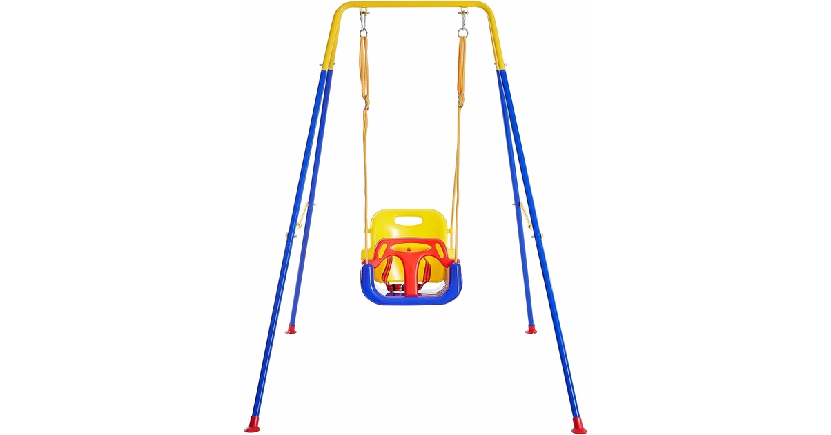 Cavallo a Dondolo per Bambini 68x27x47,5 cm con Maniglie e Pedali in