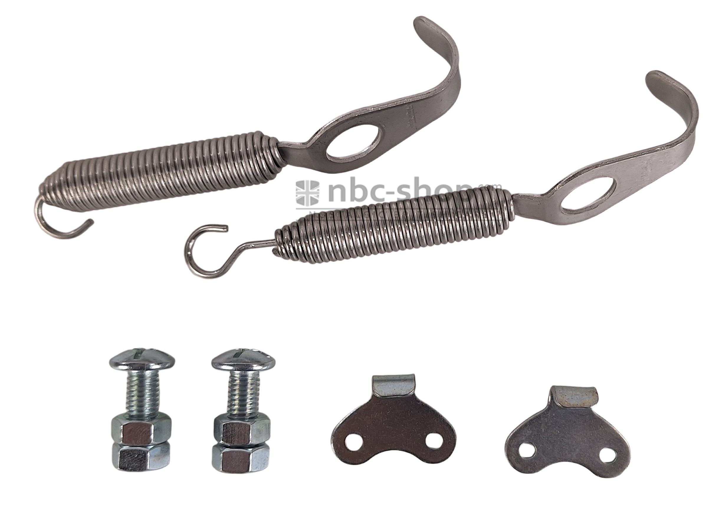 MS122 Paire de ressorts attache capot/coffre chrome