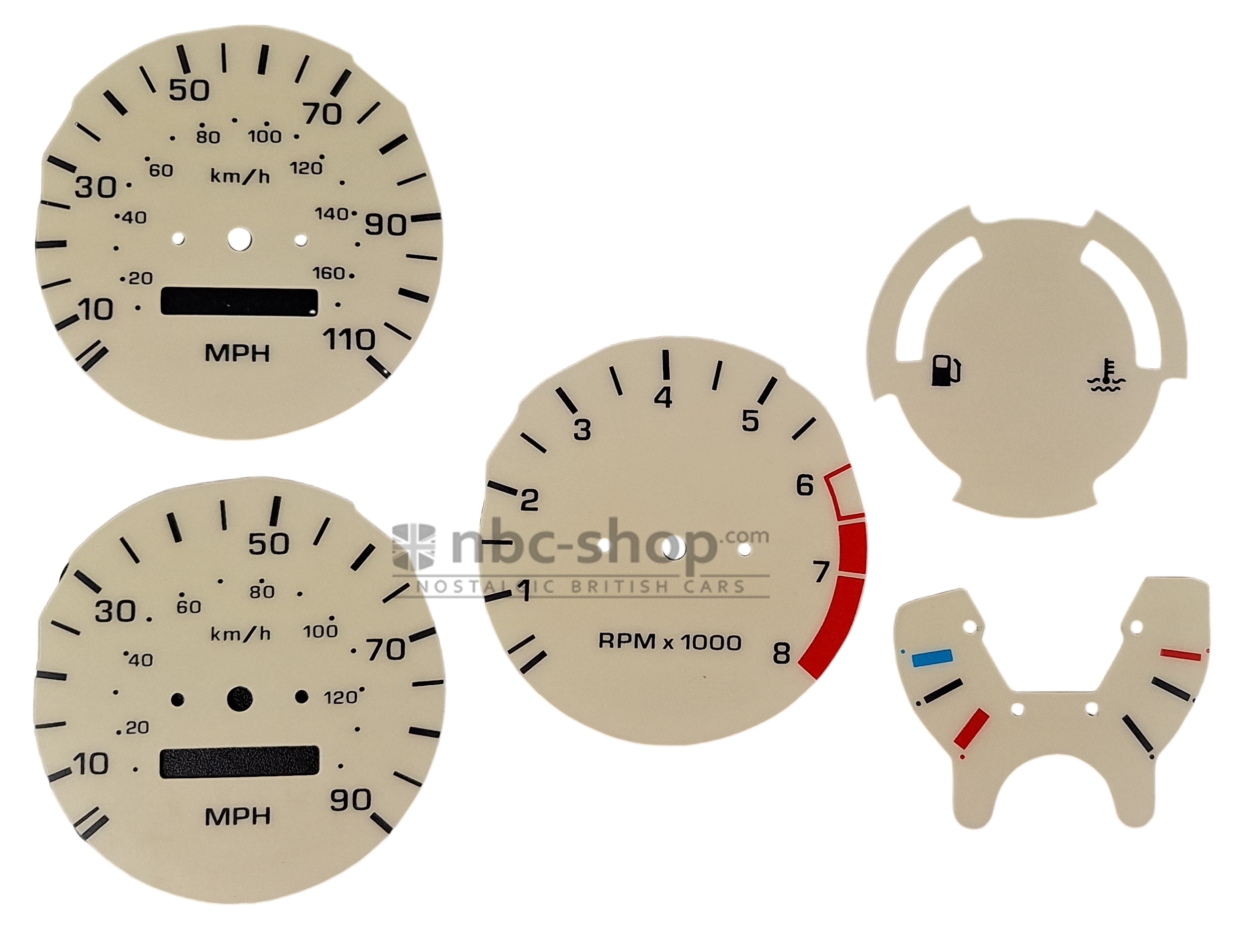 DASH0100MAG KIT FOND DE COMPTEUR MAGNOLIA MINI A PARTIR DE 1988 (les 3)