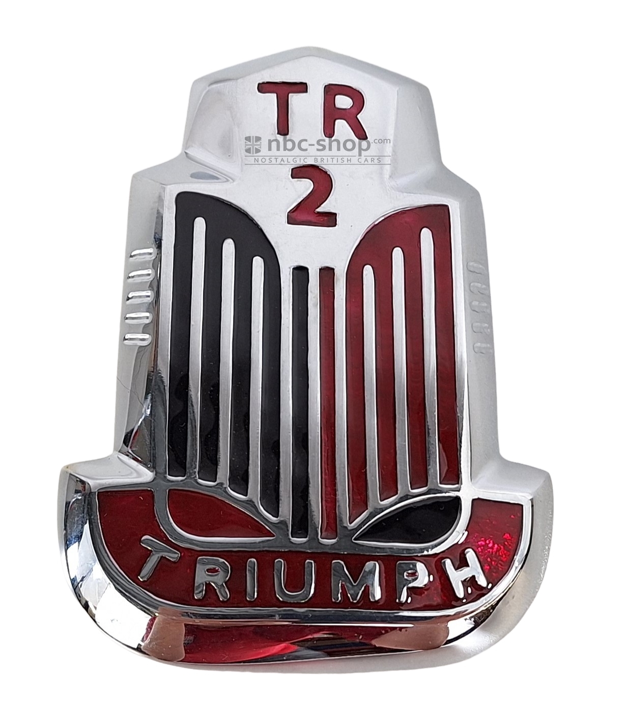601890 BADGE DE CAPOT AVANT TR2 ROUGE ET NOIR POUR TRIUMPH TR2