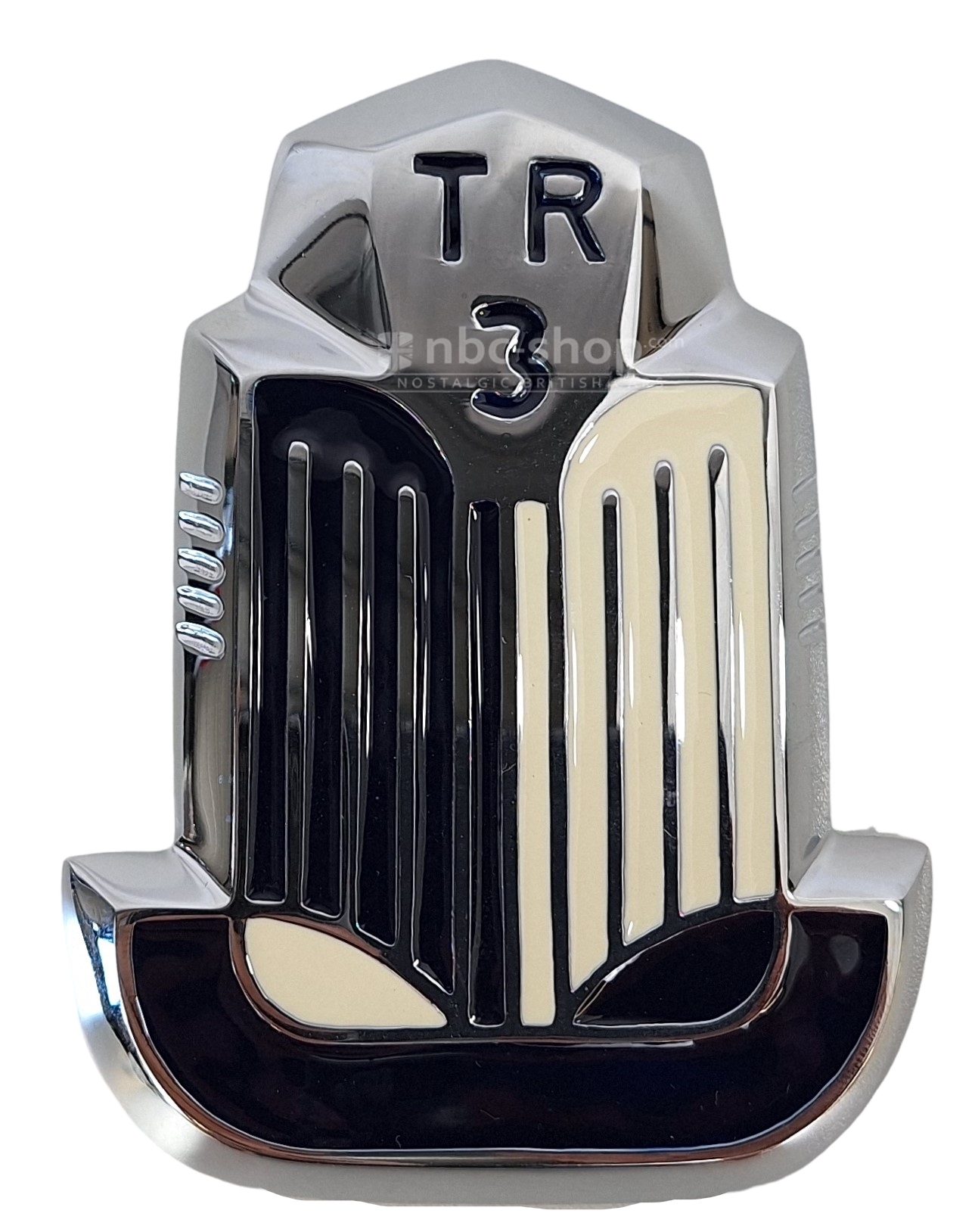 608377 BADGE DE CAPOT AVANT TR3 BLEU ET BLANC POUR TRIUMPH TR3A