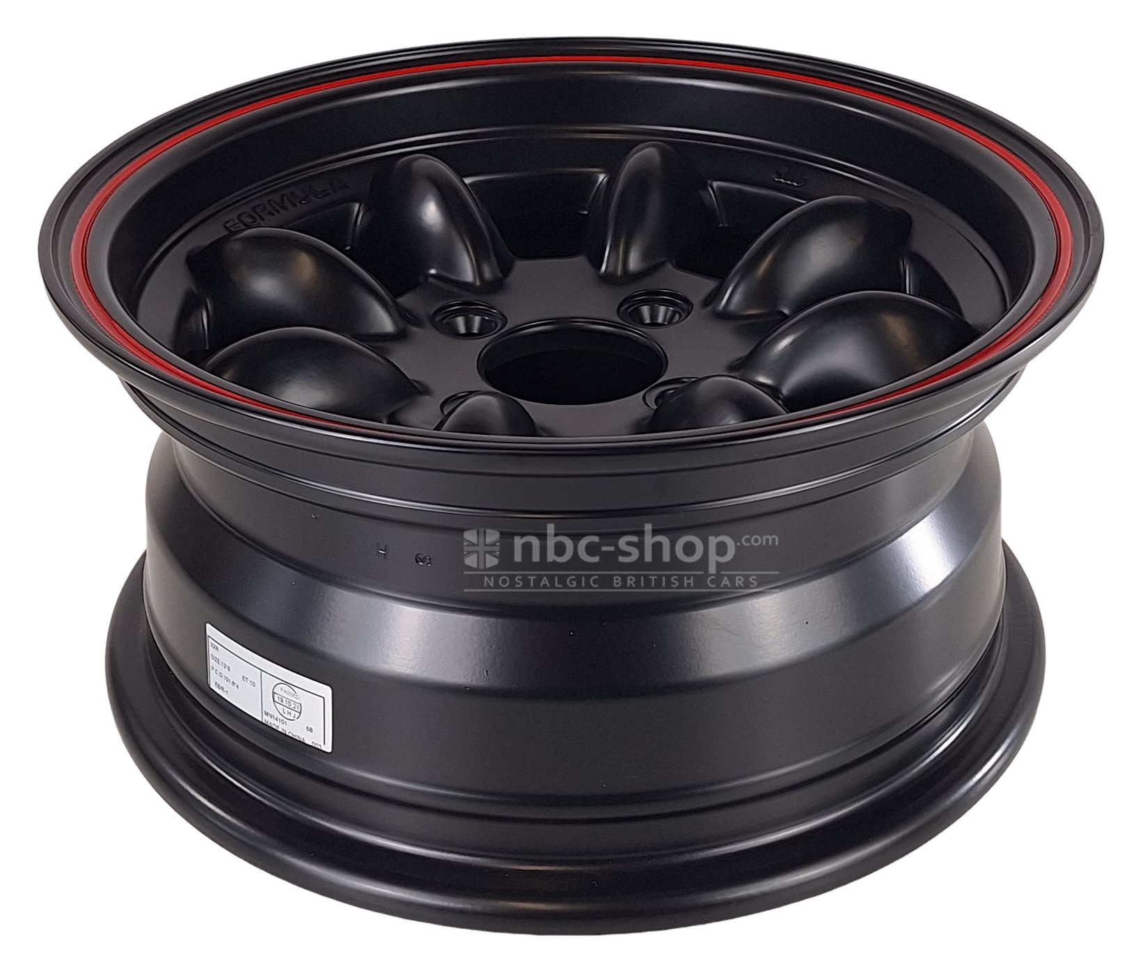 SPML2BRKIT KIT DE 4 JANTE ULTRALITE 13x6J - ET10 - 4x101.6 PCD - NOIR LISERET ROUGE nbc-shop 3