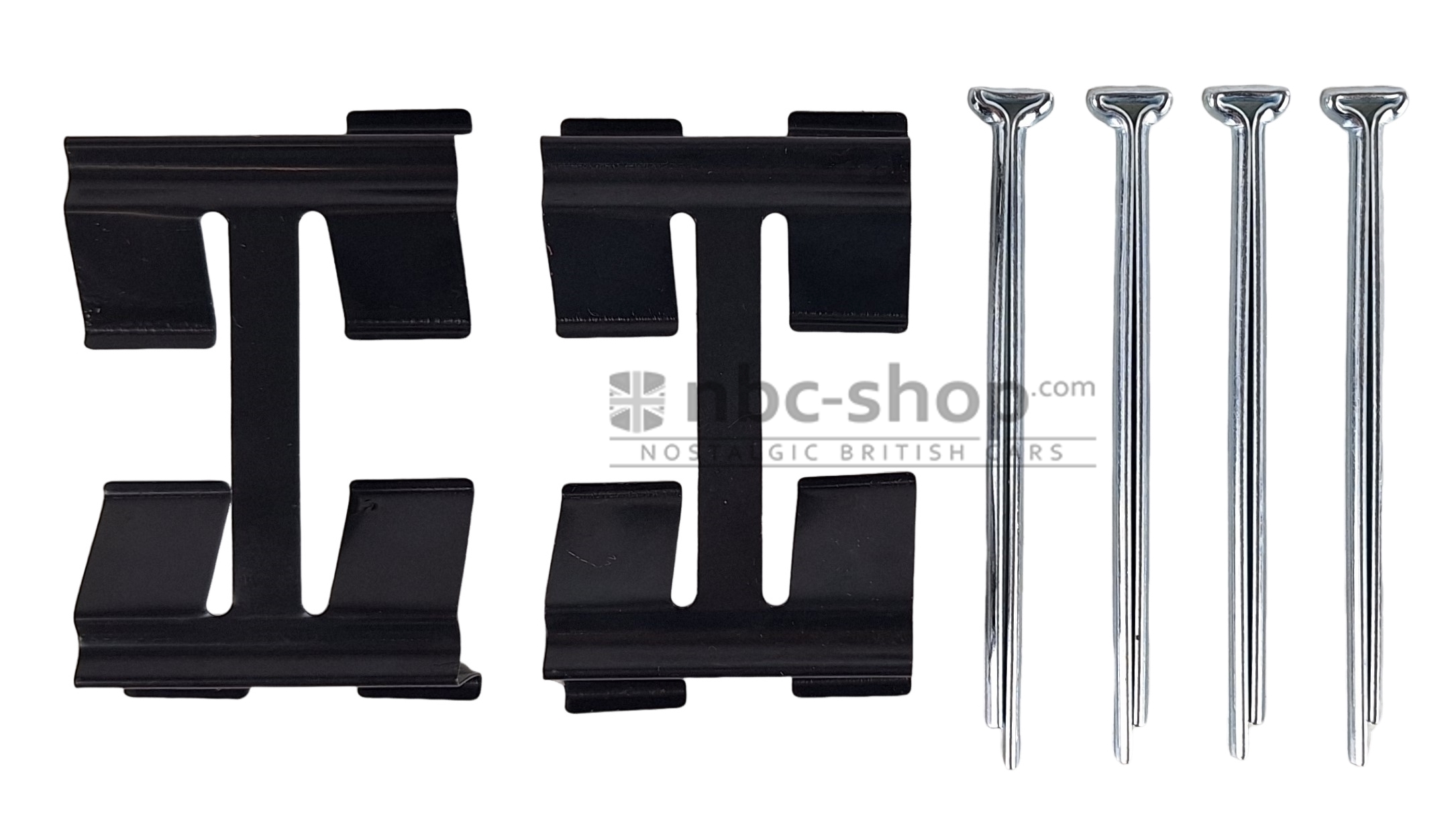 GBK1026 KIT 4 GOUPILLES ET 4 PLAQUES RESSORT DE PLAQUETTE DE FREIN MINI AH SPRITE MIDGET