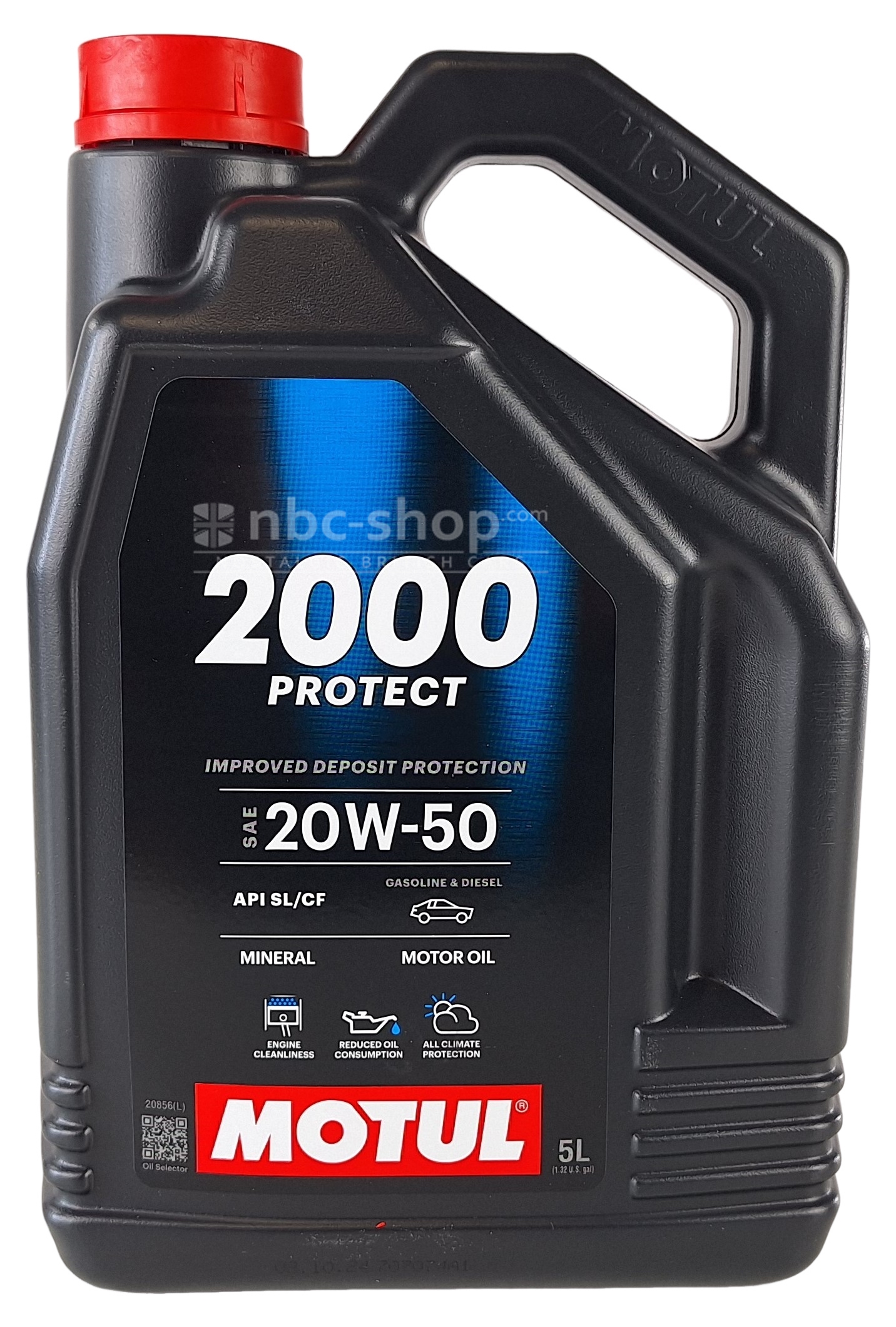 MOTUL2000PLASTI HUILE MOTEUR 20W50 5 LITRES BIDON PLASTIQUE