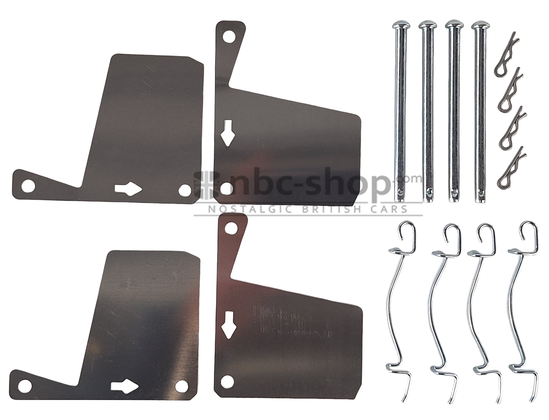 PFK106 KIT DE FIXATION DE PLAQUETTE DE FREIN TRIUMPH TR3A TR4 TR4A TR5 TR6 AUSTIN HEALEY 3000 (64/68)