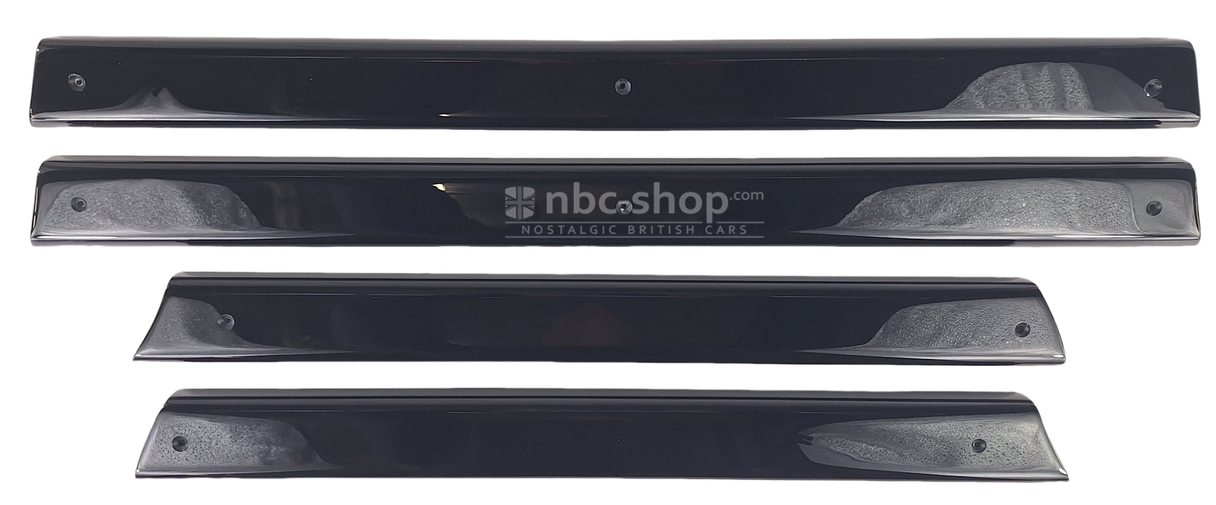 MSA0191BLACK BAGUETTES DE PORTES BLACK PIANO POUR MINI DE 1969 A 2000 LES 4