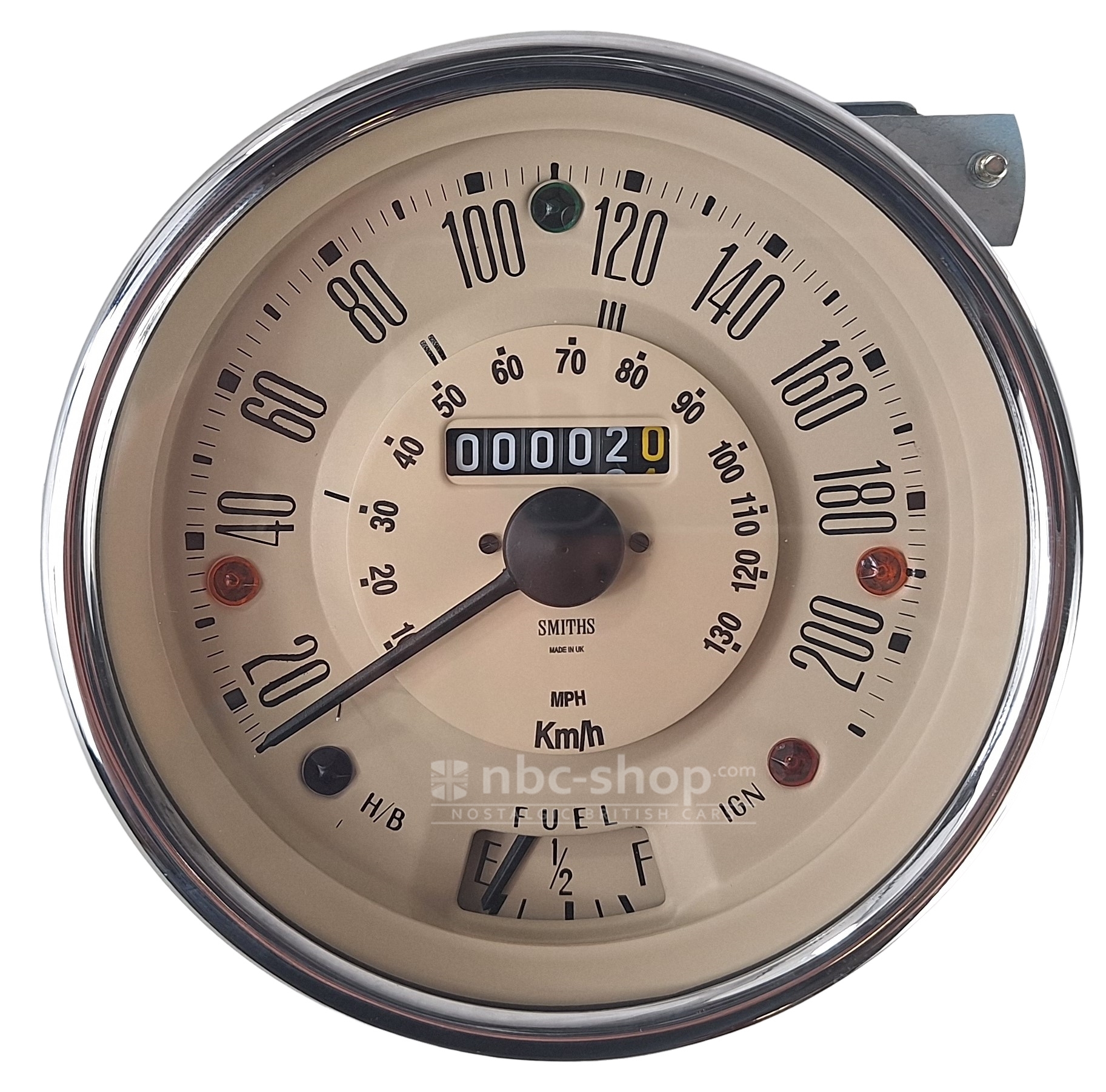 13H4444MG COMPTEUR DE VITESSE CENTRAL MINI FOND MAGNOLIA 200KM/H TYPE COOPER S