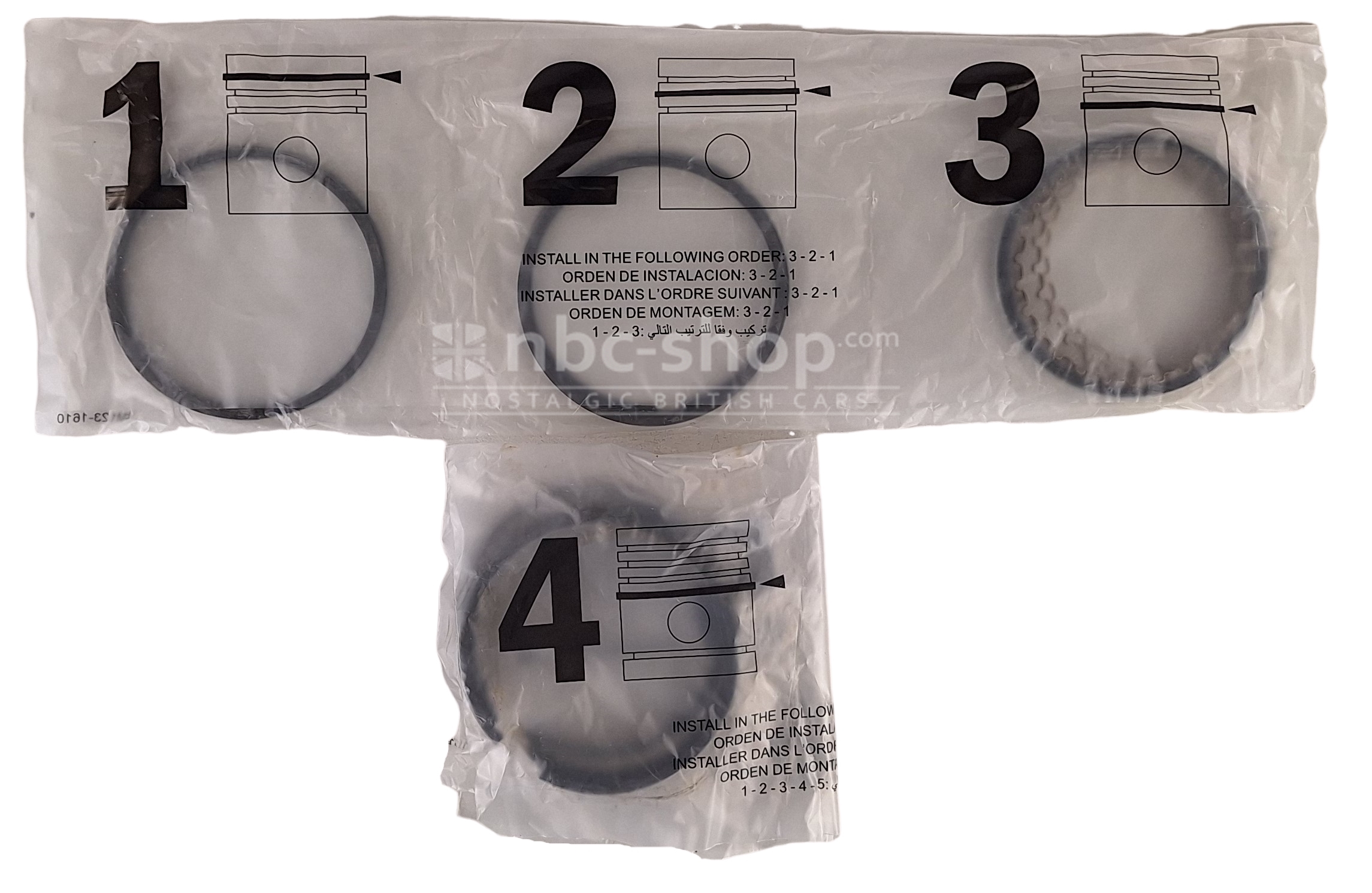 MM817-100 JEU DE SEGMENTS POUR PISTON 83MM 4 SEGMENTS TRIUMPH TR2 TR3 TR3A COTE STANDARD