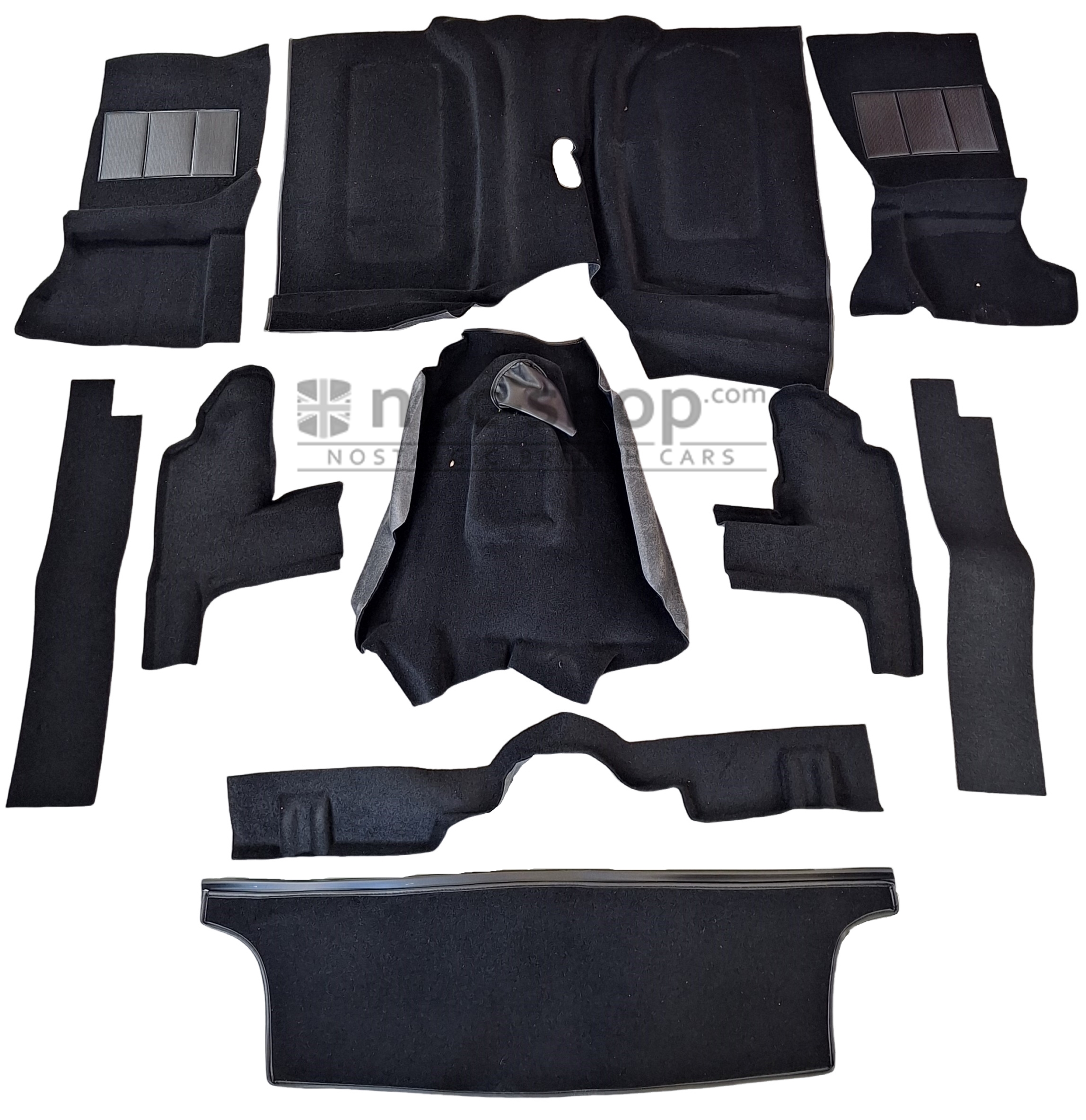 RL1534BLACK MOQUETTE TRIUMPH SPITFIRE 1962-1980 THERMOFORMEE