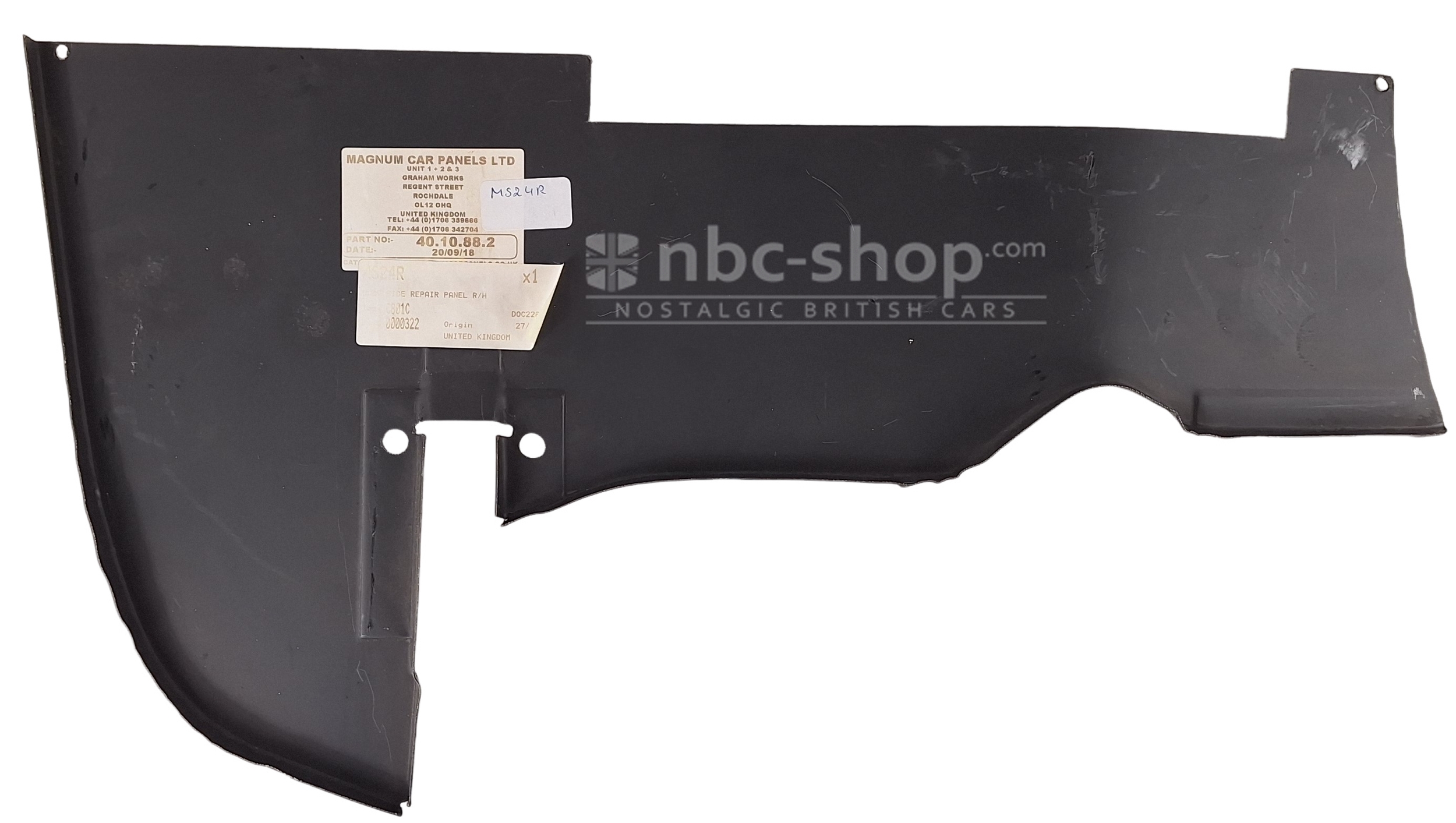 MS24R TOLE DE REPARATION POUR FOND DE COFFRE LATERAL DROIT DE MINI